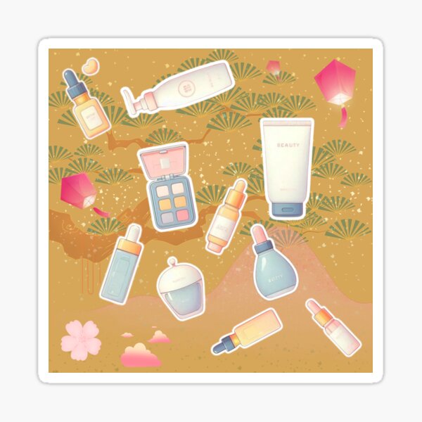 Item preview, Korean Beauty Aesthetic | K-Beauty Skincare & Makeup Illustration designed and sold by Sugar Wisdom .
