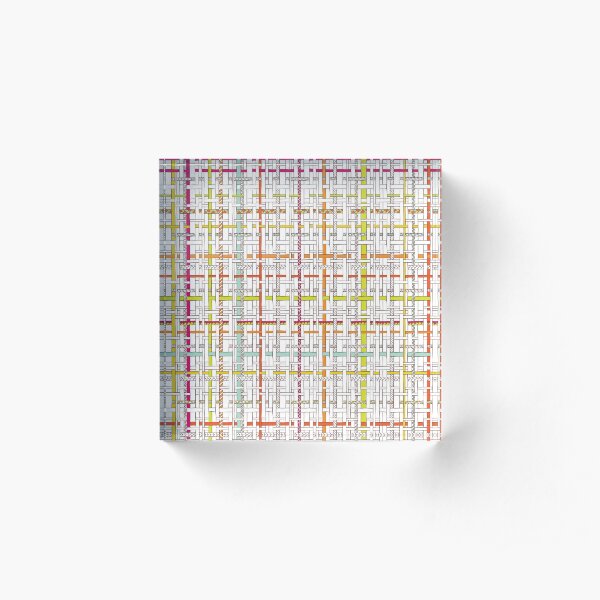 Woven Pen Pattern Acrylic Block