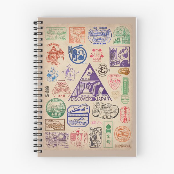 Item preview, Japanese EKI stamps collage (2), original design, poster layout designed and sold by VectoriasSecret.