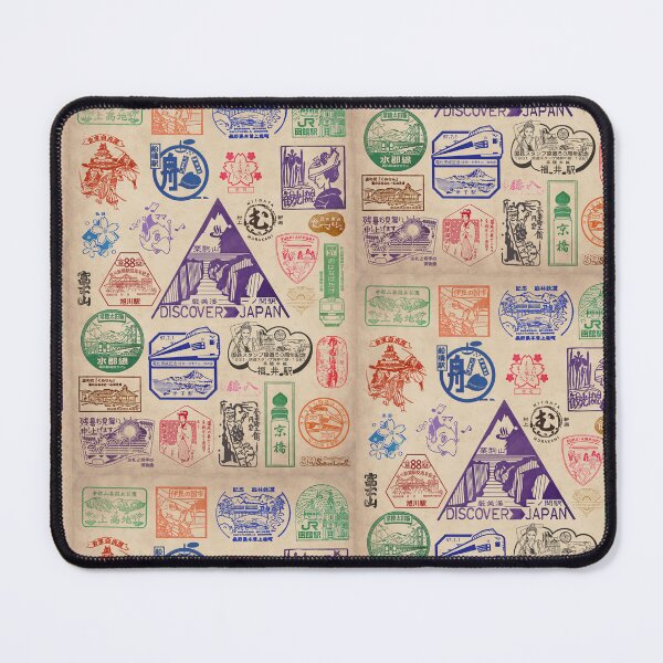 Item preview, Japanese EKI stamps collage (2), original design, poster layout designed and sold by VectoriasSecret.