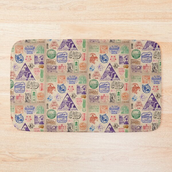 Item preview, Japanese EKI stamps collage (2), original design, poster layout designed and sold by VectoriasSecret.