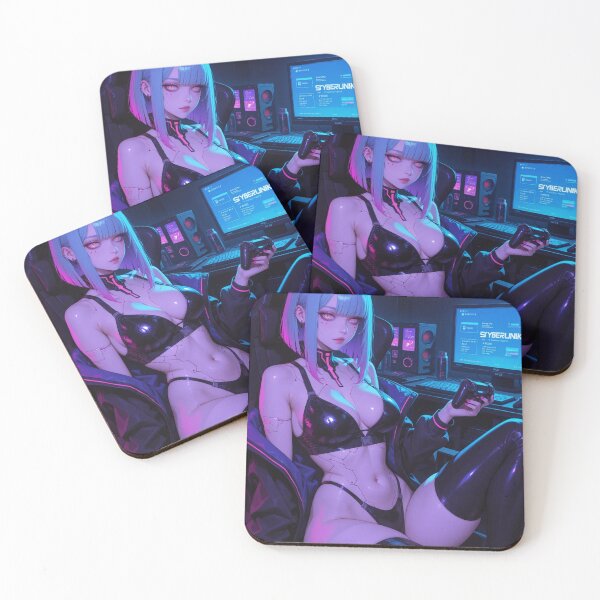 Item preview, Anime bikini waifu cyberpunk gamer designed and sold by Planet Utoppia.
