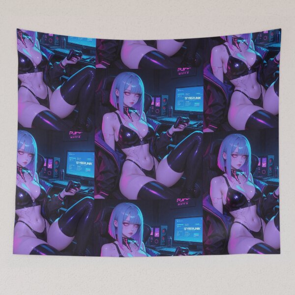 Item preview, Anime bikini waifu cyberpunk gamer designed and sold by Planet Utoppia.