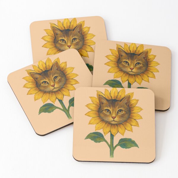 Item preview, Kitty Cat Sunflower designed and sold by FrictionMaxxing.