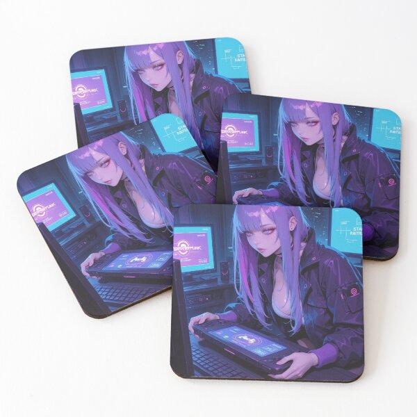 Item preview, Anime bikini waifu cyberpunk gamer designed and sold by Planet Utoppia.