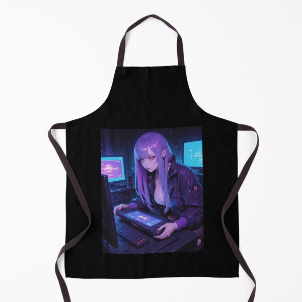 Item preview, Anime bikini waifu cyberpunk gamer designed and sold by Planet Utoppia.