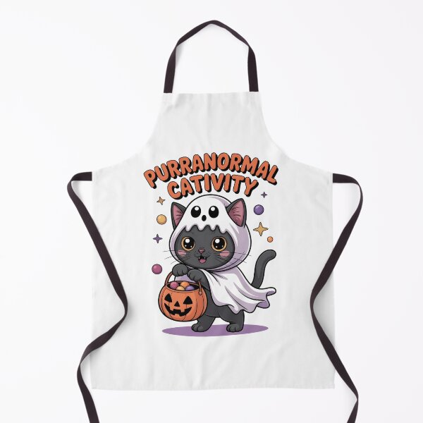 Item preview, Purranormal Cativity - Cute Black Cat Ghost Halloween designed and sold by Bad Unicorn.