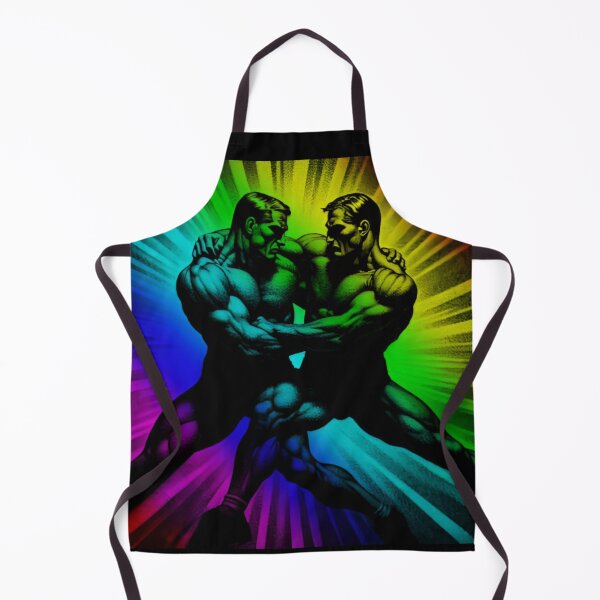 Item preview, Color Flash 1950s Berlin Gay Wrestlers Tom of Finland Tribute Gay Pride Graphic Design designed and sold by ItsAKinkThing.