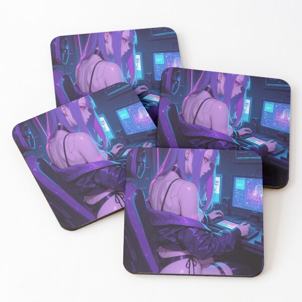 Item preview, Anime bikini waifu cyberpunk gamer designed and sold by Planet Utoppia.