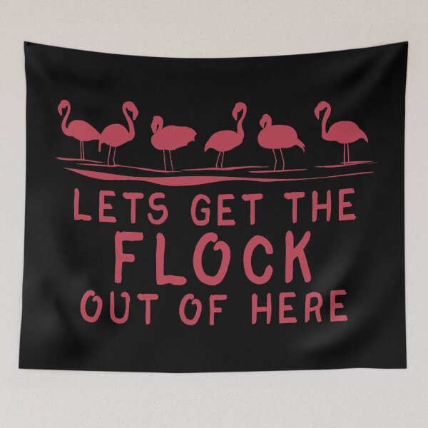 Item preview, Get the Flock Out – Funny Flamingo Pun Design - Pink designed and sold by Fun Funky Designs.