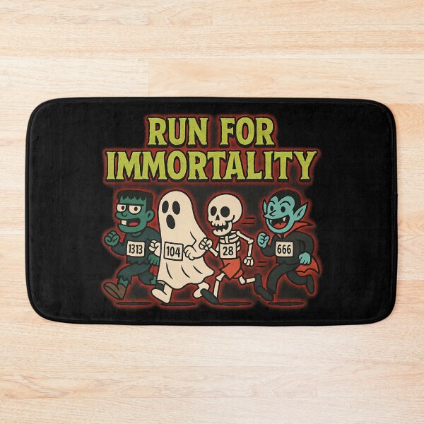 Item preview, Run for Immortality – Retro Halloween Monster Fun Run designed and sold by NatureStyle555.