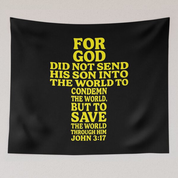 Item preview, John 3:17 For God Send His Son To Save The World Through Him designed and sold by plushism.