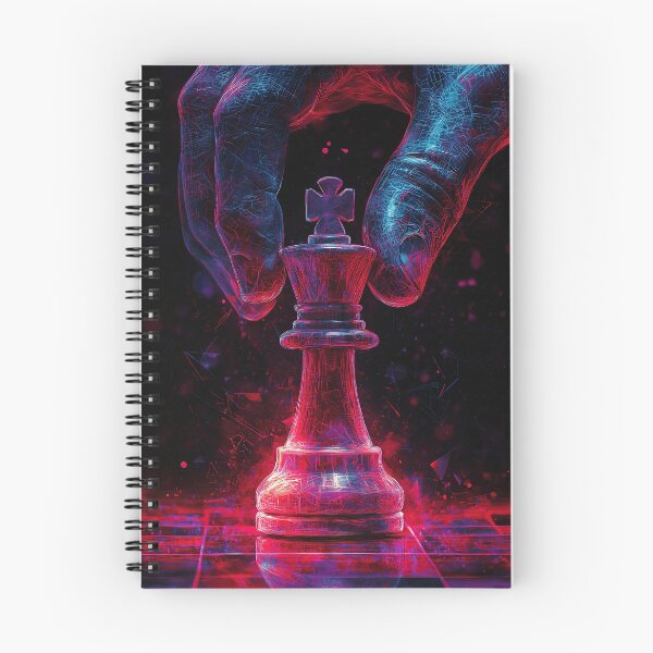 Aperçu de l'œuvre Pièce du Roi des Échecs Cyberpunk créée et vendue par davidonstudio.
