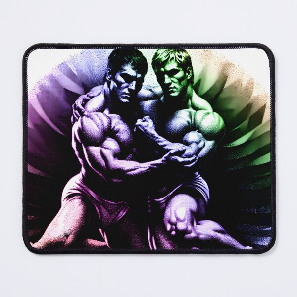 Item preview, Color Flash 1950s "Take You To Your Knees" Gay Wrestlers Tom of Finland Tribute Gay Pride Graphic Design designed and sold by ItsAKinkThing.