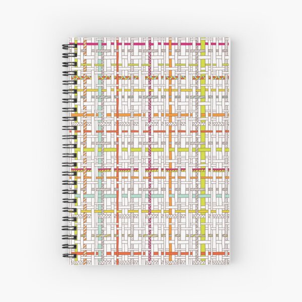 Woven Pen Pattern Spiral Notebook