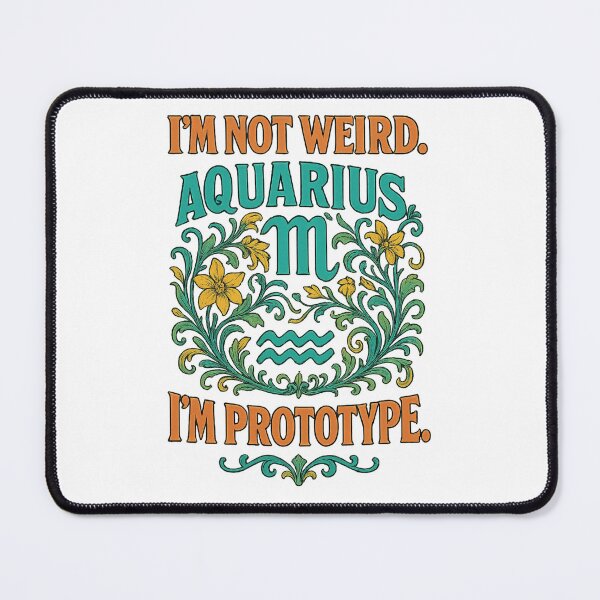 Item preview, Aquarius "I’m Not Weird. I'm Prototype" Art Nouveau T-Shirt | Unique Zodiac Humor designed and sold by MySpiritTravels.