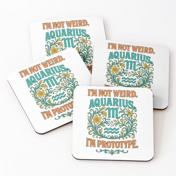 Item preview, Aquarius "I’m Not Weird. I'm Prototype" Art Nouveau T-Shirt | Unique Zodiac Humor designed and sold by MySpiritTravels.