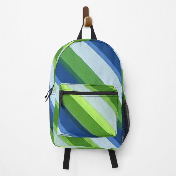 Item preview, Diagonal Rhythm: Green and Blue Stripe Pattern designed and sold by HausKatz.