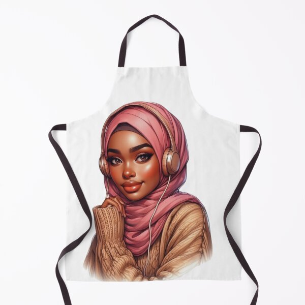 Item preview, Stylish Hijabi Girl with Headphones | Modern Muslim Woman Art designed and sold by Lulunza.