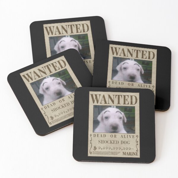 Item preview, Shocked Dog Wanted Poster Meme – Funny Eyebrow Pup Reaction designed and sold by LOL Studio.