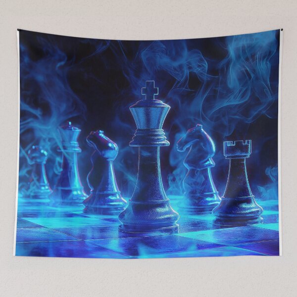 Item preview, Blue Chess Pieces with Smoke Effect designed and sold by davidonstudio.
