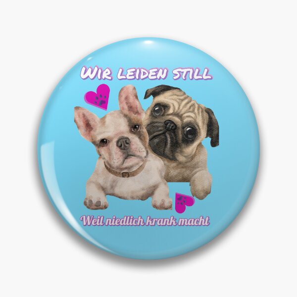 Item preview, "We suffer in silence – because cute makes us sick" | Statement shirt against cruel breeding | Pug & Frenchie motif designed and sold by MitMopsundHerz Rosinchens_Welt.