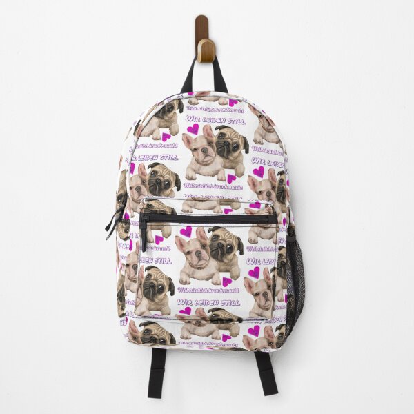 Item preview, "We suffer in silence – because cute makes us sick" | Statement shirt against cruel breeding | Pug & Frenchie motif designed and sold by MitMopsundHerz Rosinchens_Welt.