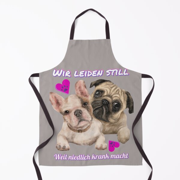 Item preview, "We suffer in silence – because cute makes us sick" | Statement shirt against cruel breeding | Pug & Frenchie motif designed and sold by MitMopsundHerz Rosinchens_Welt.