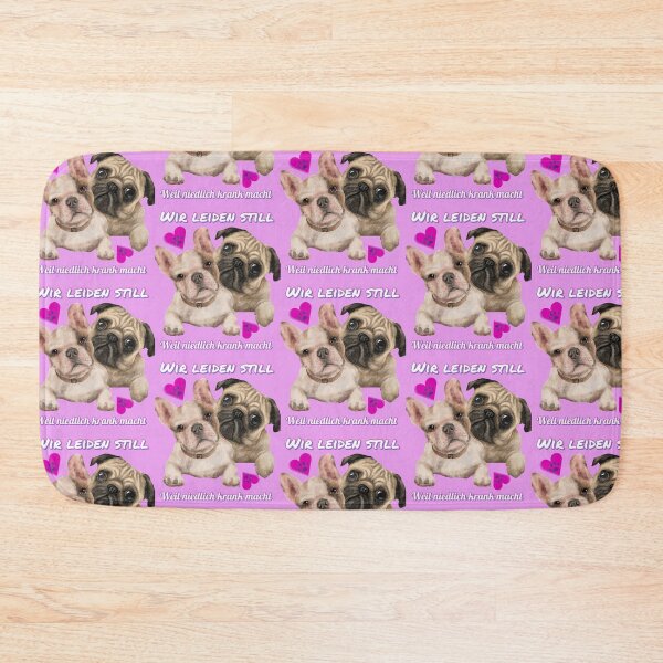 Item preview, "We suffer in silence – because cute makes us sick" | Statement shirt against cruel breeding | Pug & Frenchie motif designed and sold by MitMopsundHerz Rosinchens_Welt.