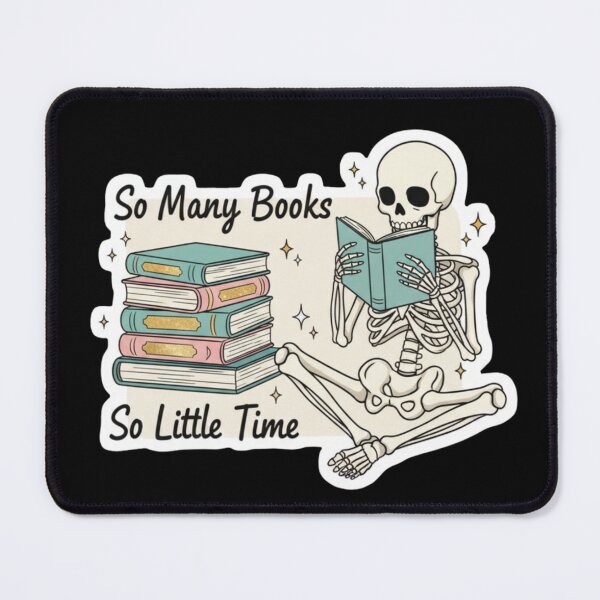 Item preview, So Many Books So Little Time – Skeleton Reading Cartoon Bookworm Art designed and sold by zerastore.