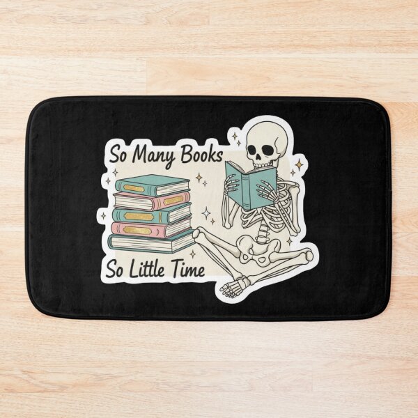 Item preview, So Many Books So Little Time – Skeleton Reading Cartoon Bookworm Art designed and sold by zerastore.