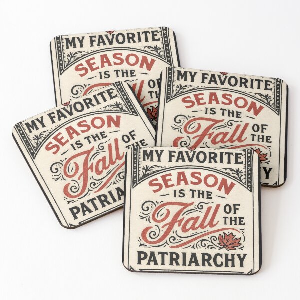 Item preview, My Favorite Season is the Fall of the Patriarchy – Vintage Typography Print designed and sold by thaneydesign.