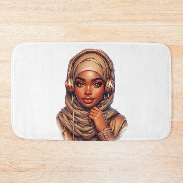 Item preview, Cute Hijabi Girl with Headphones | Modest Fashion Illustration designed and sold by Lulunza.