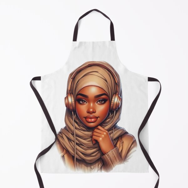 Item preview, Cute Hijabi Girl with Headphones | Modest Fashion Illustration designed and sold by Lulunza.