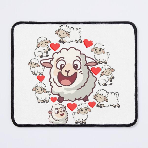 Item preview,  Lamb Chop with Hearts Cartoon sticker designed and sold by Omarmadani.