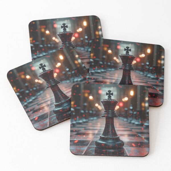 Item preview, Digital Chess King on Futuristic Board designed and sold by davidonstudio.