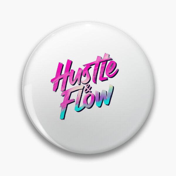 Item preview, Hustle & Flow | Motivational Typography Poster | Neon Gradient Wall Art designed and sold by BoldPrints4.