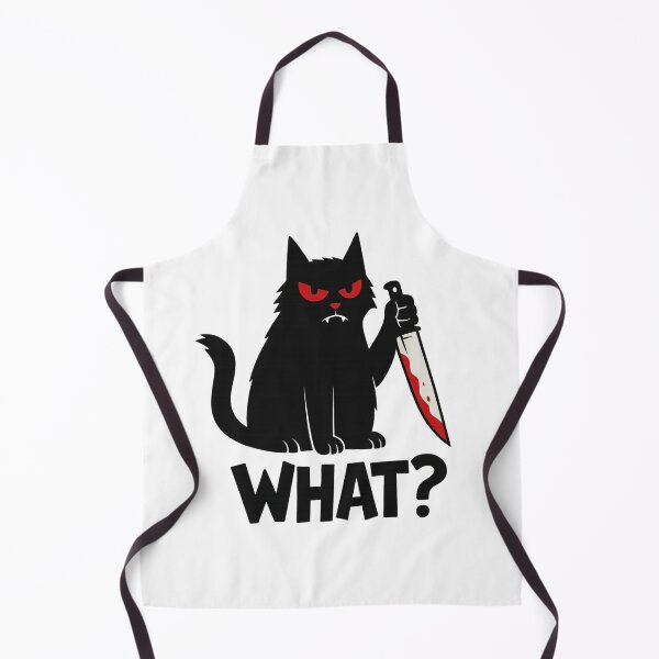 Item preview, Evil Cat With Knife –what cat  Funny Dark Humor T-Shirt designed and sold by Trendora Studio.