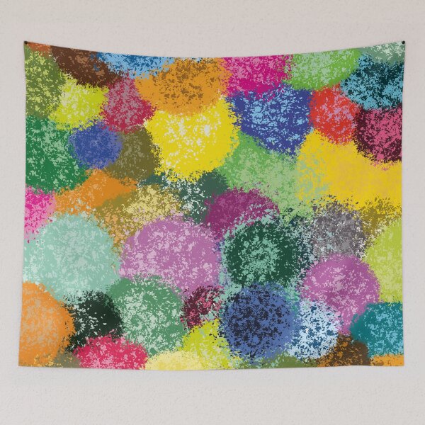 Item preview, Spectrum Spheres: A Digital Wax Crayon Abstract Artwork designed and sold by Cindy Motmans.