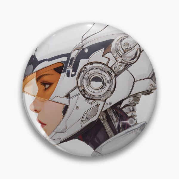 Item preview, Chrome Cyborg Futuristic Poster | Winged Helmet Space Age | Digital Sci-Fi Art 4 designed and sold by Velvetcosmonova.