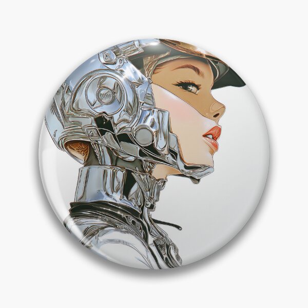 Item preview, Chrome Cyborg Futuristic Poster | Winged Helmet Space Age | Digital Sci-Fi Art 3 designed and sold by Velvetcosmonova.