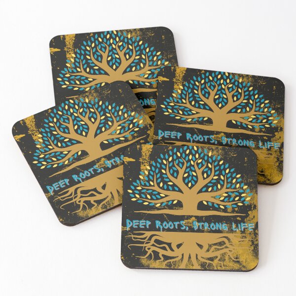 Item preview, Deep Roots, Strong Life – Tree-Inspired Motivational Quote Design designed and sold by kirpahub.