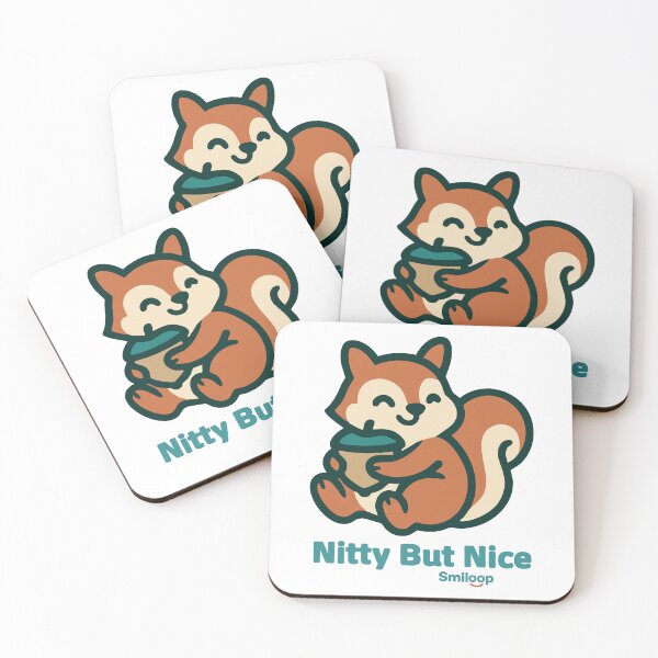 Item preview, Nutty but Nice – Funny Cute Squirrel Pun Design designed and sold by Smiloop Kivivi.