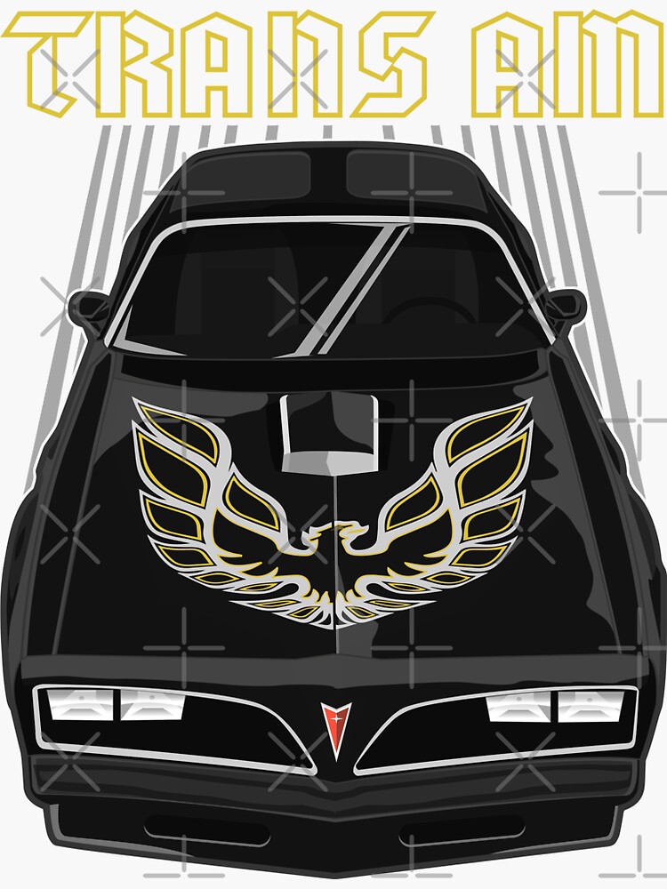 Pontiac Firebird Trans Am 77-78 - Black and Gold Sticker for Sale by  V8social