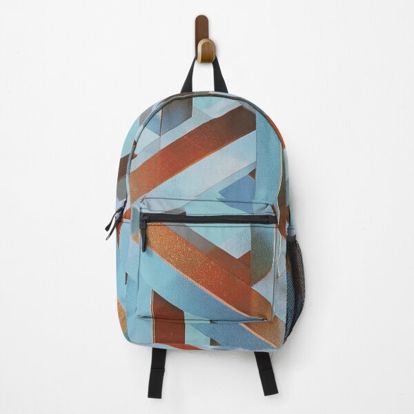 Item preview, Metallic Geometric Lattice in Blue and Rust designed and sold by HausKatz.