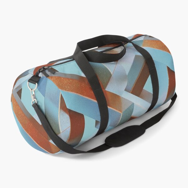 Item preview, Metallic Geometric Lattice in Blue and Rust designed and sold by HausKatz.