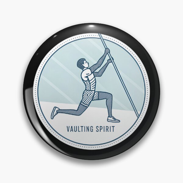 Item preview, Minimalist Pole Vault – Elegant Line Art with ‘Vaulting Spirit’ Quote designed and sold by VividOrganica.