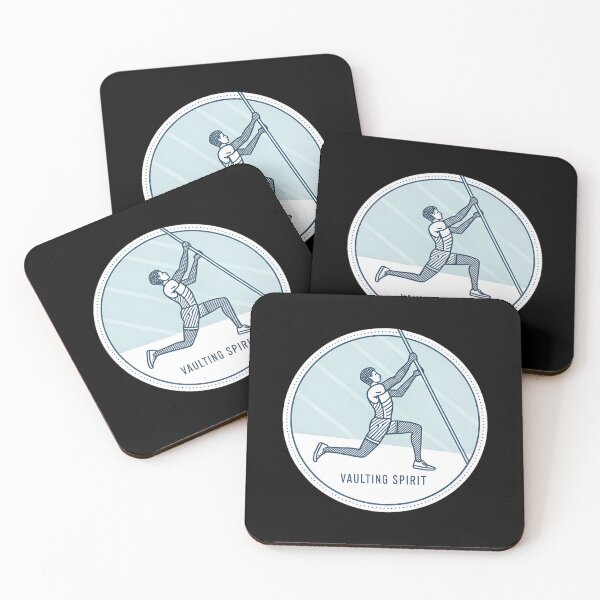 Item preview, Minimalist Pole Vault – Elegant Line Art with ‘Vaulting Spirit’ Quote designed and sold by VividOrganica.