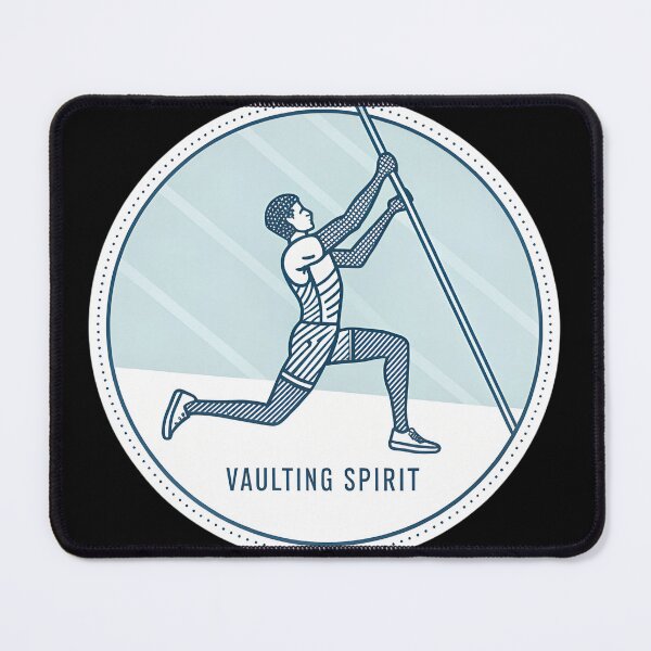 Item preview, Minimalist Pole Vault – Elegant Line Art with ‘Vaulting Spirit’ Quote designed and sold by VividOrganica.
