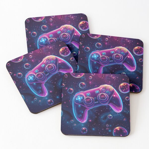 Item preview, Neon Game Controller in Space Bubbles designed and sold by davidonstudio.
